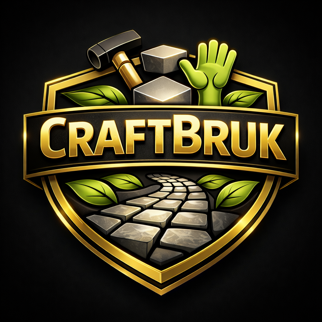 CraftBruk - Logo firmy brukarskiej Warszawa